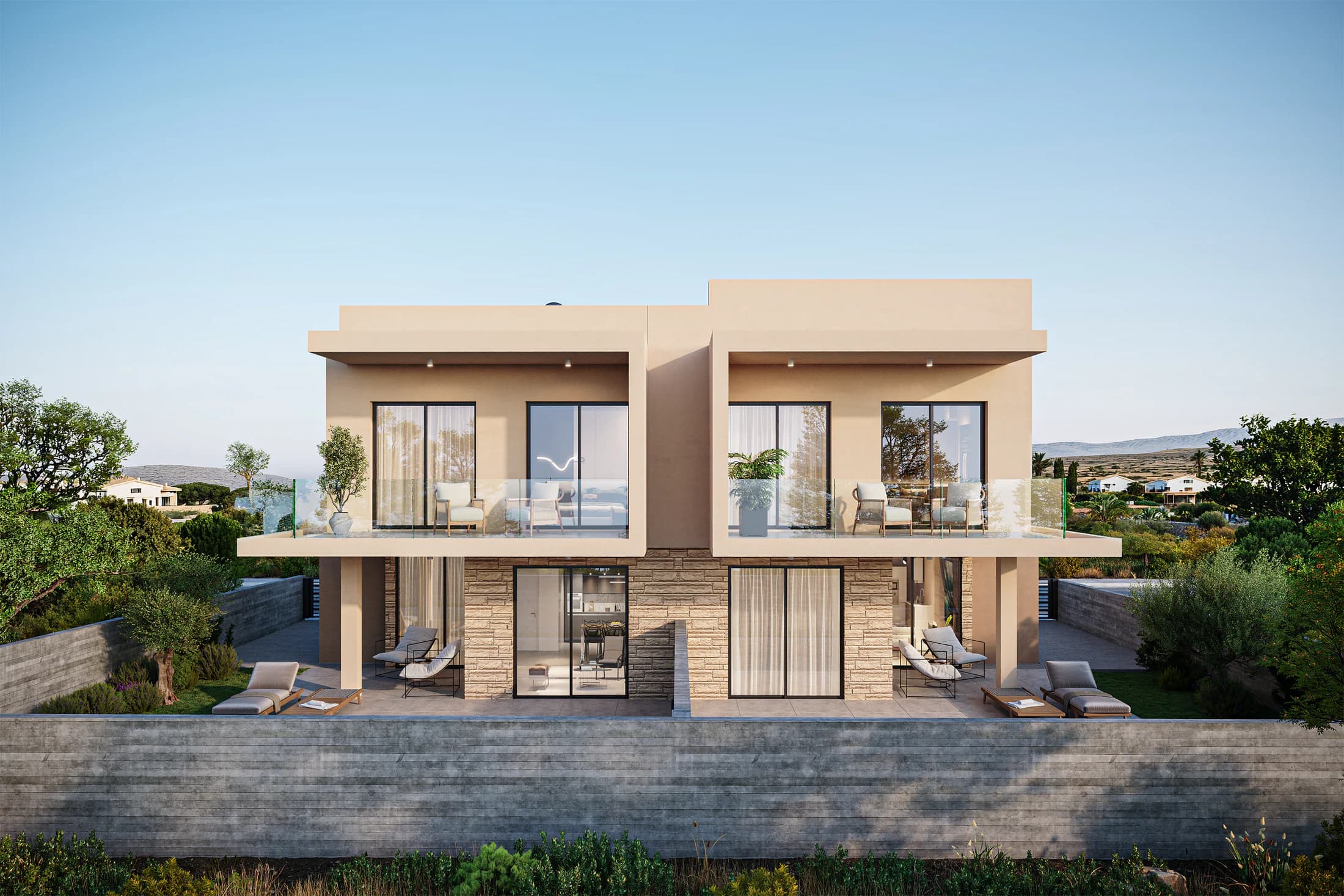 Architectural details of a Verano villa